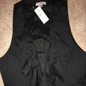 Black pinstriped vest